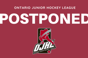 TONIGHT’S OJHL PLAYOFF GAME IN TRENTON POSTPONED UNTIL SUNDAY