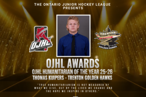 TRENTON’S KUIPERS NAMED OJHL HUMANITARIAN OF THE YEAR
