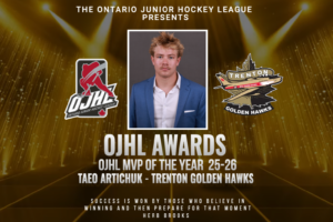 OJHL TOP SCORER ARTICHUK NAMED LEAGUE MVP